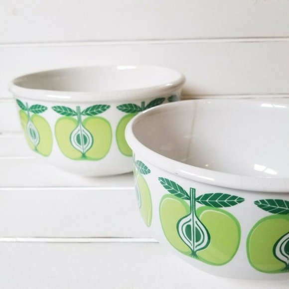 Large Size ARABIA FINLAND Green Apple Pomona - Picture 5 of 7